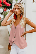 Load image into Gallery viewer, Blush Spaghetti Strap Buttoned Tank Top
